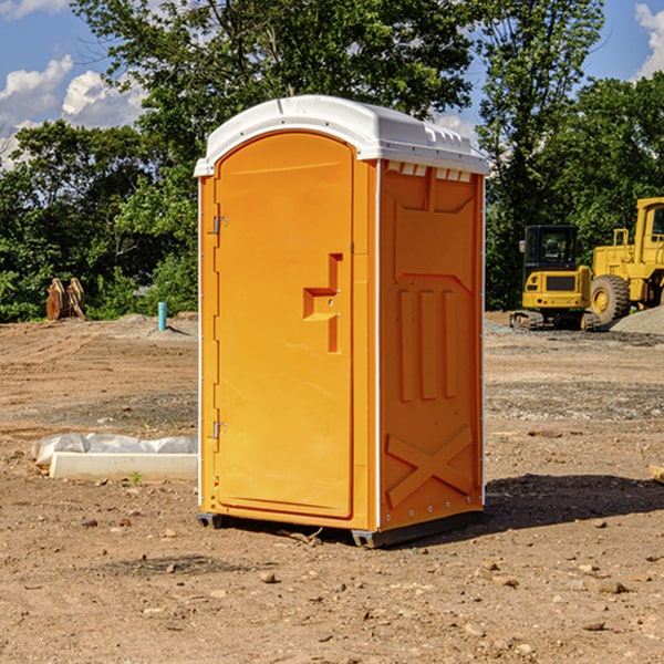 how often are the porta potties cleaned and serviced during a rental period in Washta IA